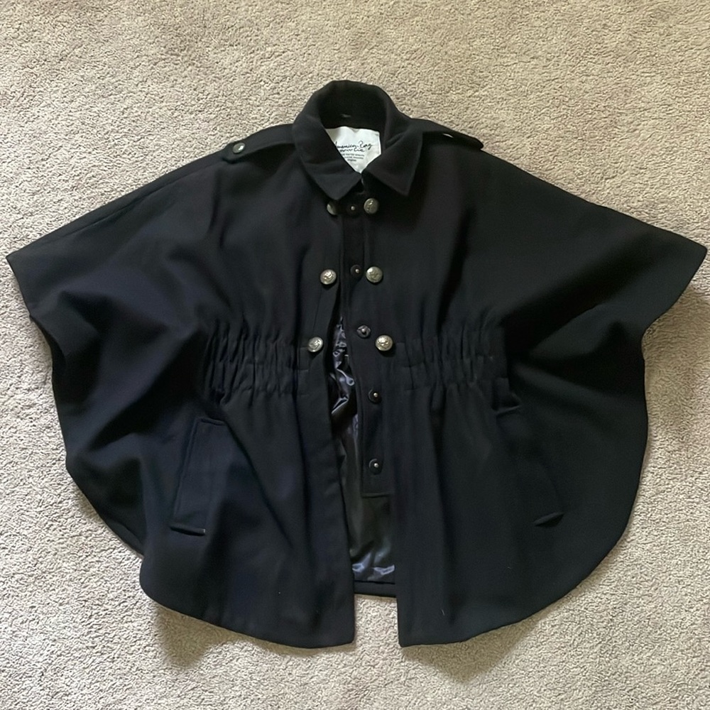 American Rag- Black Cape Blazer Coat size Medium